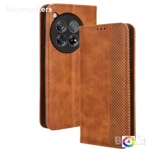OnePlus Ace 3 5G / 12R 5G Retro Texture Wallet Калъф и Протектор, снимка 4 - Калъфи, кейсове - 51258937