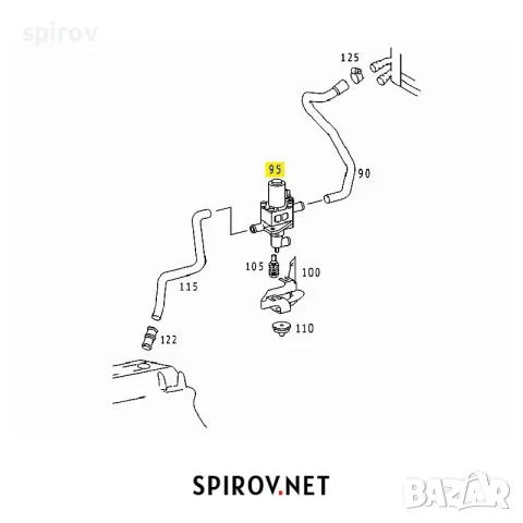 Клапан парно Mercedes Sprinter Vito SL A0018300684, снимка 3 - Части - 55744965