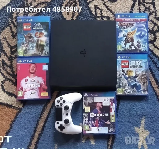 playstation 4 с игри и контролер 