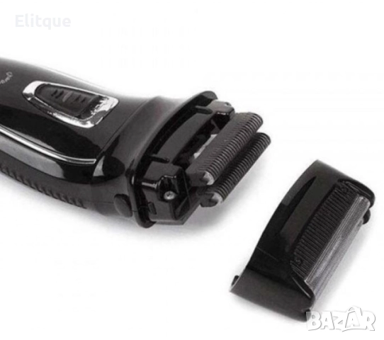 Тример за мъже Kemei KM-8013 с миеща се глава, Черен, снимка 8 - Тримери - 52832122