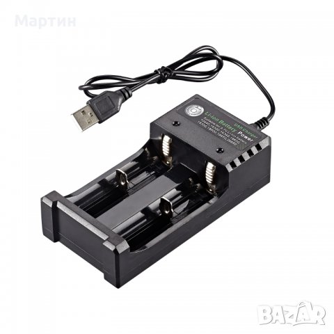 Зарядно USB Charger 18650-02U за 2 батерии 18650 Li-Ion батерии, снимка 2 - Друга електроника - 37762057