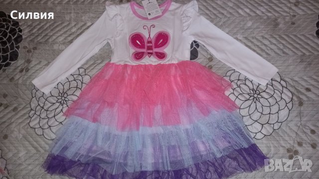 Нова рокля с пеперуда за 4-5г, снимка 4 - Детски рокли и поли - 31116766