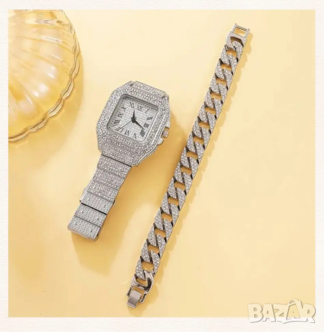 Масивен часовник с гривна, снимка 7 - Мъжки - 44513889