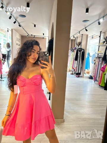 Цикламена Дамска Рокля , снимка 2 - Рокли - 52945431