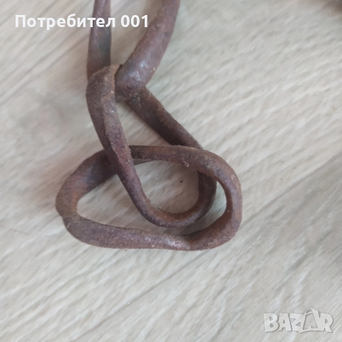 70 см Стар кован синджир с вирбел, снимка 5 - Антикварни и старинни предмети - 52288806