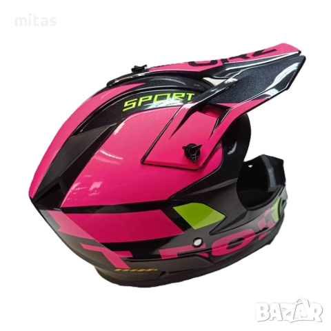 Кросова каска ORZ Sport, Full Face, DOT, Размер: S -Вело, Мото, Скутер, снимка 9 - Аксесоари за велосипеди - 51610532