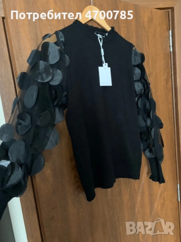 Нова блуза с тюлен ръкав, снимка 3 - Блузи с дълъг ръкав и пуловери - 53014461