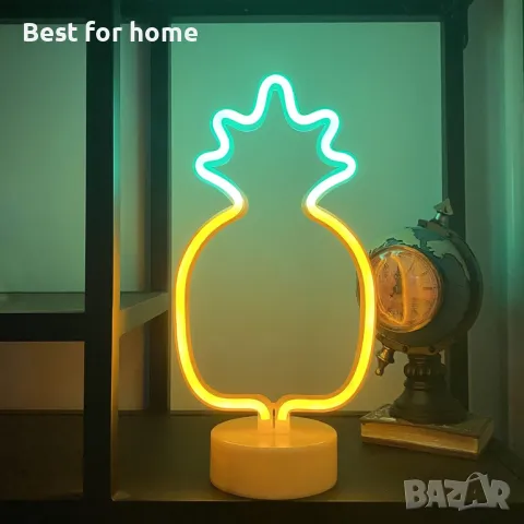 Neon Pineapple Light Неонови LED светлини, снимка 3 - Други - 49727407