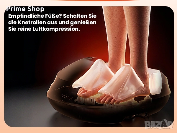 Електрически шиацу масажор за крака с въздушна компресия и загряване Bob & Brad, снимка 10 - Масажори - 51720575