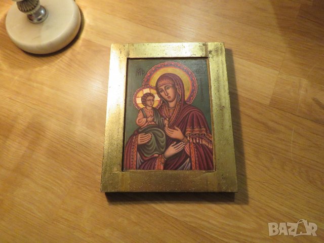 Стара провославна кона на Света Богородица Триеручица, Дева Мария- защита от враго, снимка 2 - Икони - 38673407