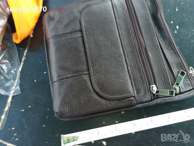 МЪЖКА КАФЯВА ЧАНТА С ЦИПОВЕ 1907251928, снимка 6 - Чанти - 51075717