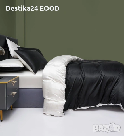 Сатенена завивка тип плик 240х260 см с 2 калъфки 65х65, снимка 3 - Спално бельо - 53171714