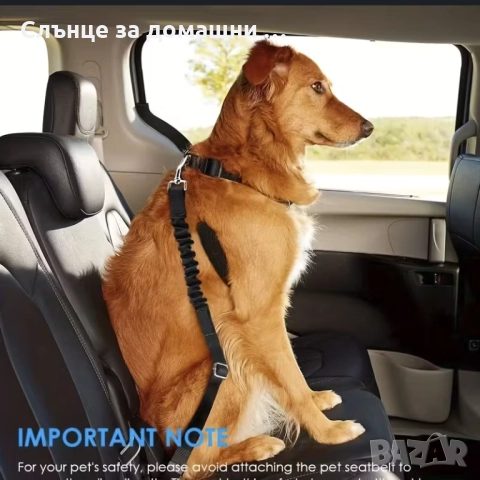 Автомобилен колан за домашни любимци. , снимка 3 - Други стоки за животни - 52420482