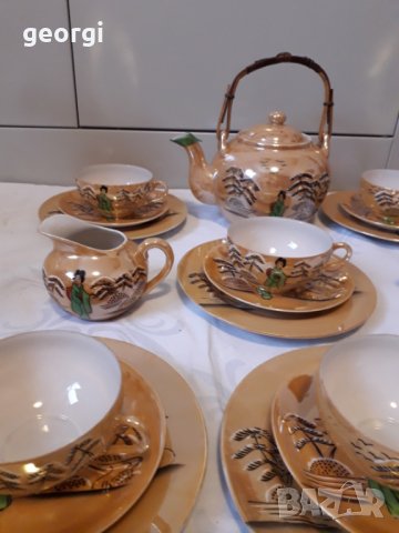 Японски сервиз от фин костен порцелан , снимка 3 - Сервизи - 31874564