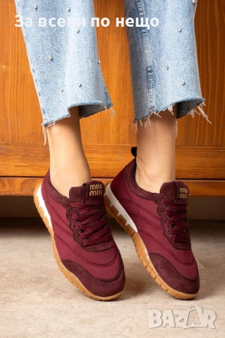 Miu Miu Дамски Маратонки👟Дамски Спортни Маратонки Миу Миу - Налични Различни Цветове Код E799, снимка 3 - Маратонки - 51476825