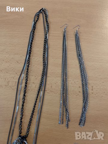 Гердан обеци синджир лот бижута, снимка 4 - Бижутерийни комплекти - 29348619