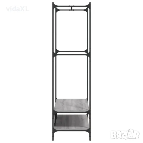 vidaXL Етажерка за дрехи с рафтове, сив сонома, инженерно дърво, снимка 5 - Етажерки - 56148069