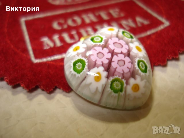 Висулка сърце Мурано Глас, снимка 3 - Колиета, медальони, синджири - 29236108