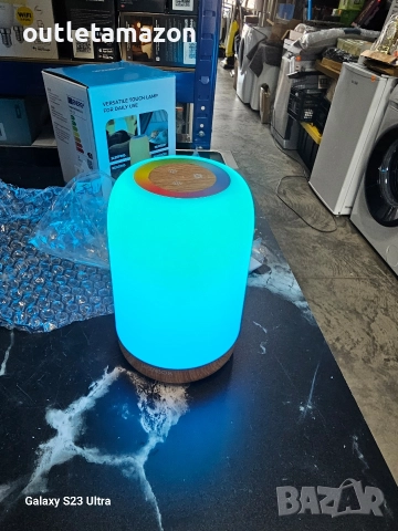 LED нощна лампа с тъчскрийн, димируема с 256 RGB цвята и 4 режима, снимка 9 - Лед осветление - 52734990