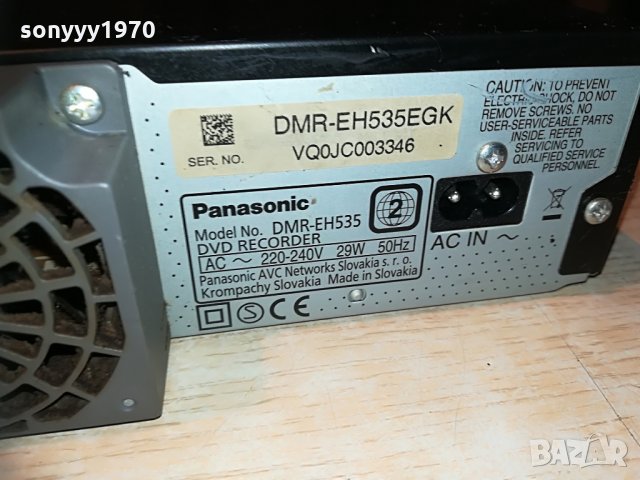 поръчано-panasonic dmr-eh535 hdd & dvd recorder-usb/hdmi-внос germany, снимка 15 - Плейъри, домашно кино, прожектори - 29623545