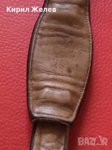 JUNGHANS SHOCKPROOF Стар НЕМСКИ РЯДЪК ВИНТИДЖ МЕХАНИЧЕН ЧАСОВНИК ЮНГХАНС РЕТРО КАИШКА Ест КОЖА 29335, снимка 7 - Антикварни и старинни предмети - 37399957