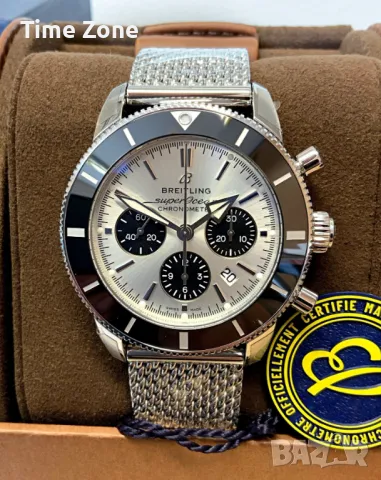 Breitling Superocean Heritage II B01 Chronograph 44mm Steel Blue Dial Ceramic Различни Варианти, снимка 2 - Мъжки - 47999776