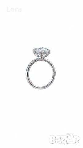 Пръстен с Диамант 3 ct Бяло Злато 14 kt и IGI Сертификат, снимка 5 - Пръстени - 55981598