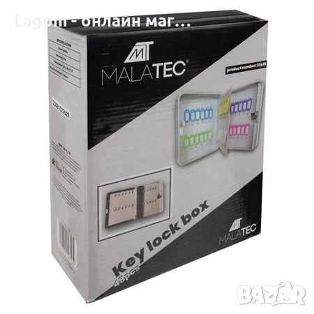 Шкаф за ключове с вкл. ключодържатели, здрава стомана, стенен монтаж Malatec, снимка 11 - Кутии за съхранение - 52561778