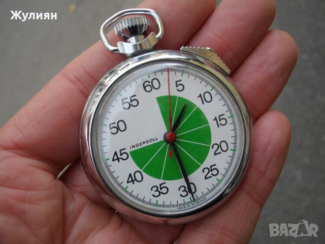  КОЛЕКЦИОНЕРСКИ ДЖОБЕН ЧАСОВНИК ХРОНОМЕТЪР INGERSOLL , снимка 2 - Антикварни и старинни предмети - 44228595