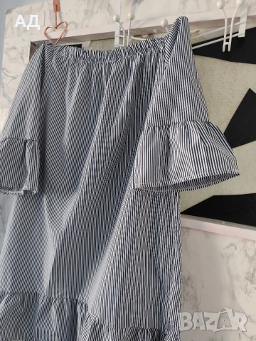 Лятна рокля на райе , снимка 2 - Рокли - 54363407