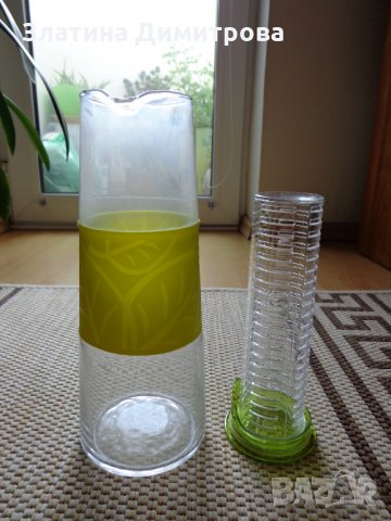 Графин със силиконов зелен ръкав, снимка 2 - Други - 33900054