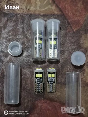 Качественни ЛЕД LED крушки Cambus CE за габаритни светлини Т10 за фар на кола автомобил + подарък, снимка 3 - Аксесоари и консумативи - 31766232