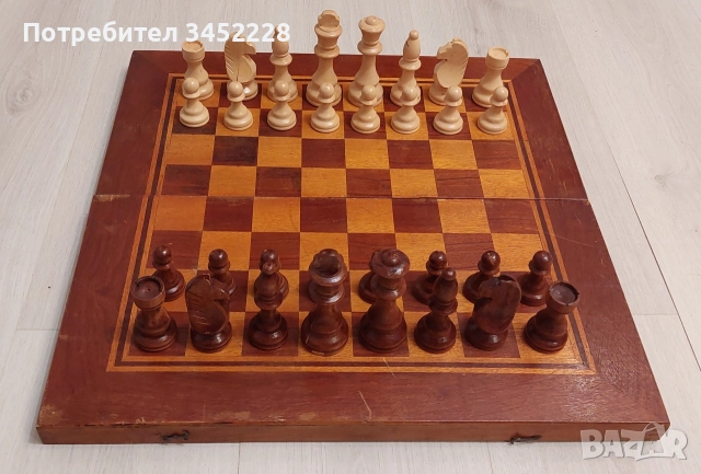 шах и табла фигури дървени 48см за ценители 