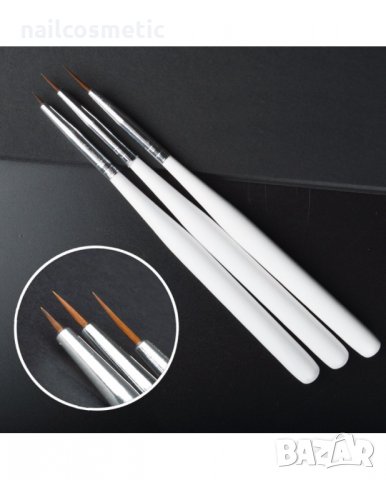 6 четки за линии и финни детайли върху ноктите и арт маникюр, снимка 3 - Продукти за маникюр - 9186571