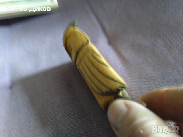 Дървен бухал сова за украса ръчна изработка Н-103мм и размер 52х25мм, снимка 5 - Декорация за дома - 40581355