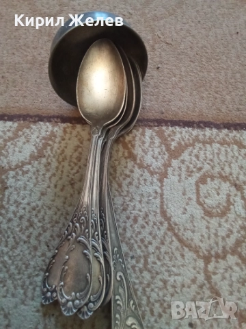 Посребрени прибори  лъжици и черпак  26318, снимка 2 - Прибори за хранене, готвене и сервиране - 52127499