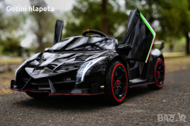 Акумулаторен КОЛА Lamborghini VENENO 4X4 12V батерия, снимка 4 - Детски велосипеди, триколки и коли - 42535429