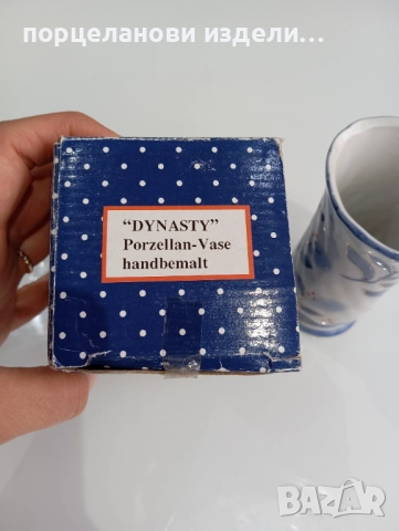 Порцеланова прекрасна стара ваза, снимка 12 - Вази - 52690153