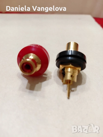 Конектор панелен позлатен женски, снимка 2 - Други - 52966417