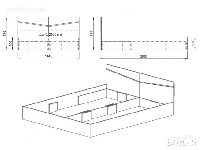 ЛЕГЛО СИТИ 2010 ЗА МАТРАК 140/200 СОНОМА АРВЕН С БЯЛ ГЛАНЦ, снимка 5 - Спални и легла - 42269093