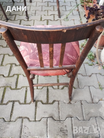 Стар дървен виенски стол.Единична бройка, снимка 2 - Антикварни и старинни предмети - 52970273