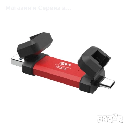 Външен SSD Silicon Power DS72 Red - 250GB, снимка 2 - Твърди дискове - 52485233
