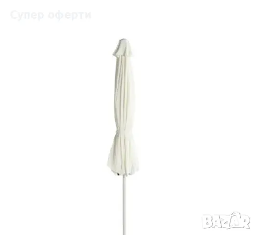 Усилен Плажен чадър – 250 см, бял, без стойка NS6352 "ултра високо качество", снимка 3 - Градински мебели, декорация  - 49909665
