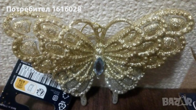 Коледни играчки Пеперуди., снимка 2 - Декорация за дома - 42722169