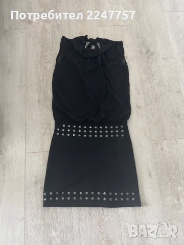 Черна рокля къса размер S, снимка 3 - Рокли - 38914261