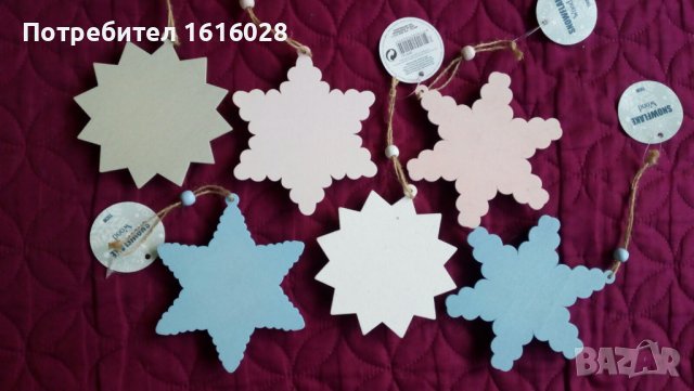 Нови дървенни Коледни играчки със звънчета., снимка 7 - Декорация за дома - 38815941