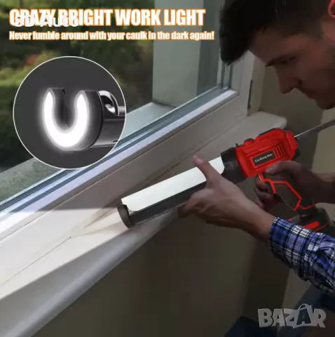 Акумулаторен електрически пистолет за лепило/силикон с 4 скорости и функция освобождаван, снимка 7 - Аксесоари и консумативи - 49559581