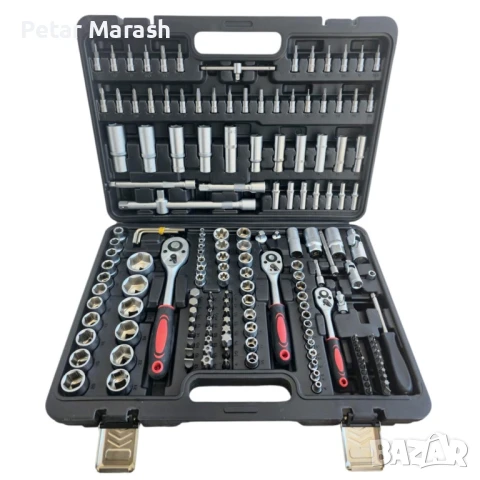 Комплект инструменти KraftWorld гедоре 172 части – хром-ванадиева стомана, снимка 3 - Куфари с инструменти - 50681177