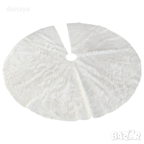 4217 Коледна подложка за под елха Бял пух, снимка 4 - Декорация за дома - 42727481
