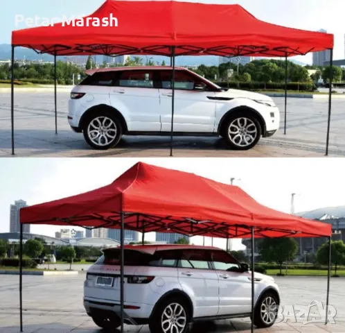 Сгъваема градинска шатра 3×6м – голямо покритие, стабилна конструкция и водоустойчив плат, снимка 4 - Други - 50366201